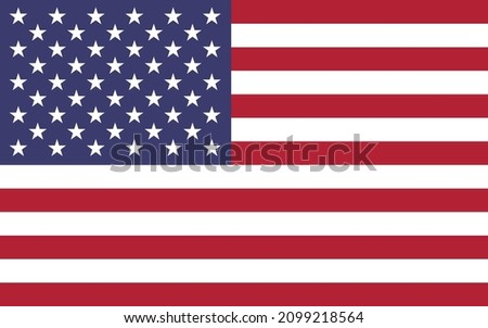 United States of America flag editable vector illustration. USA national symbol clip art