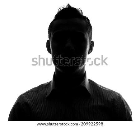 Unknown male person silhouette