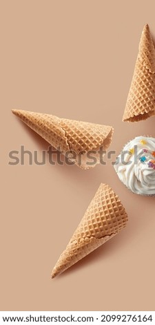 Beautiful cartoon image of ice cream