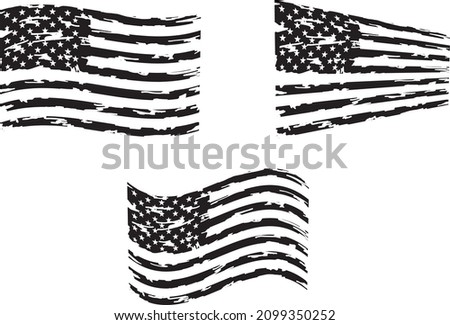  USA Flag.  American flag, army, military, veterans, navy, patriotic. Betsy Ross 1776 13 Stars Distressed US Flag on transparent background. American Flag brush stroke  