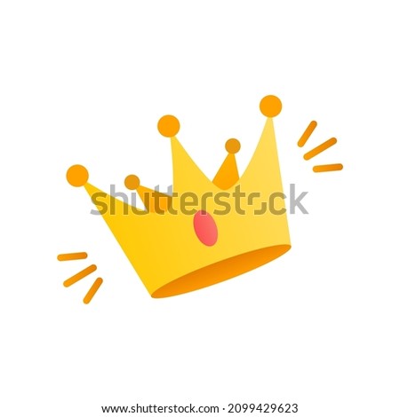 isolated crown vector on white background, set of king and queen crown simple vector