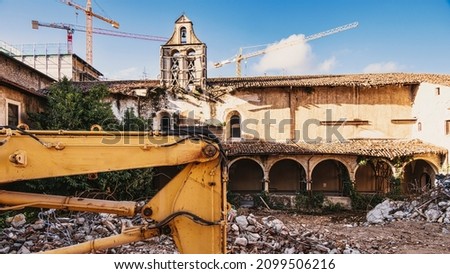 L'aquila downtown after the earthquake reconstruction work, Italy Royalty-Free Stock Photo #2099506216