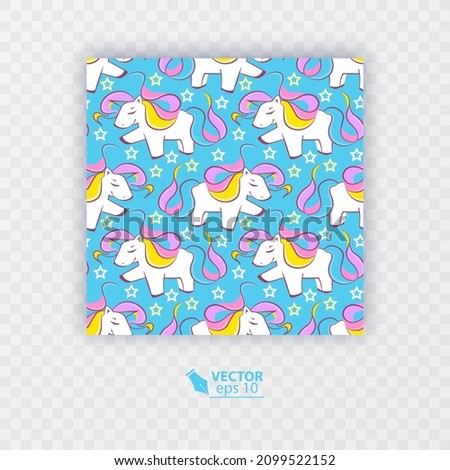 Magic unicorn seamless pattern with pastel colors seamless pattern cartoon style