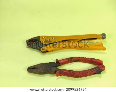 yellow equipment work object isolated background design illustration.