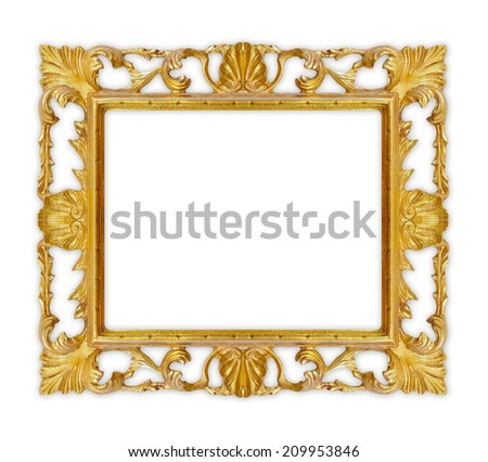 Retro frame isolated on white background