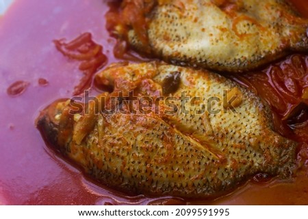 fish curry stock images Green chromide