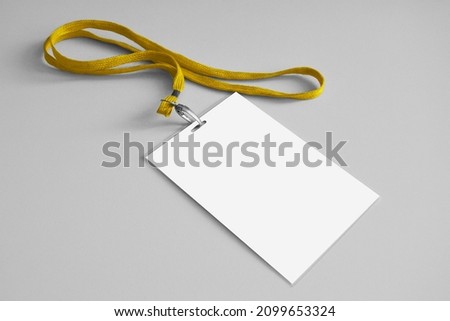 Photorealistic Lanyard Badge with hanging