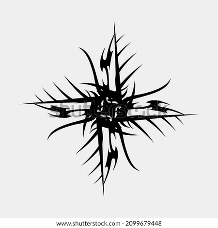 scary and symmetrical vector image illustrations for tattoos or other suitable materials