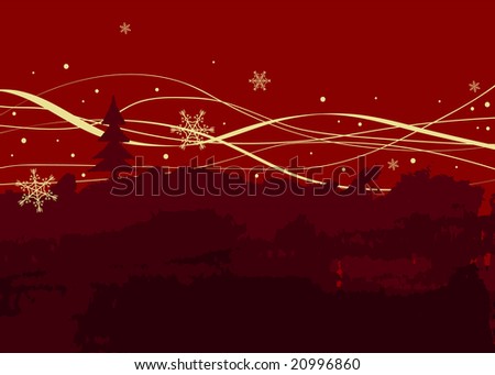 Editable vector Christmas background with space for your text