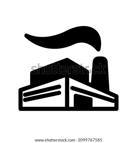 Illustration Vector graphic of factory icon. Fit for power, industry, building, refinery etc.