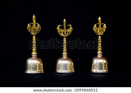 This bell made of brass metal is a tool used by holy people in Bali to deliver offerings to Hyang (Gods) and be a sign that a ceremony is being carried out and can even invite the Gods