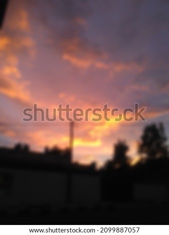 Defocused abstract background ofThe beautiful sky at sunset in the afternoon