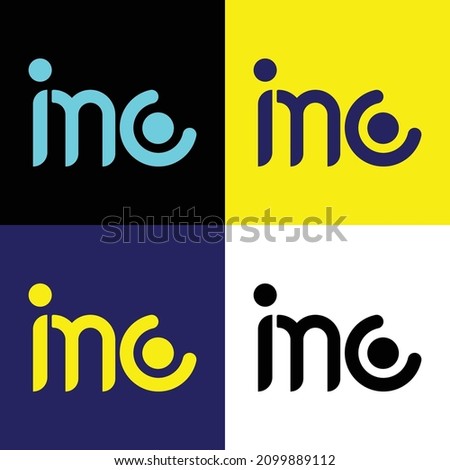 Modern letter mark cool looking imc or inc logo design Royalty-Free Stock Photo #2099889112