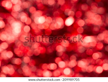 Christmas red lights out of focus background