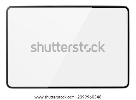 Tablet computer, isolated on white Royalty-Free Stock Photo #2099960548