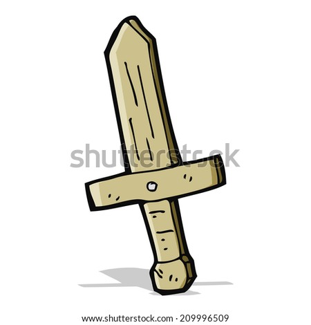 cartoon wooden sword