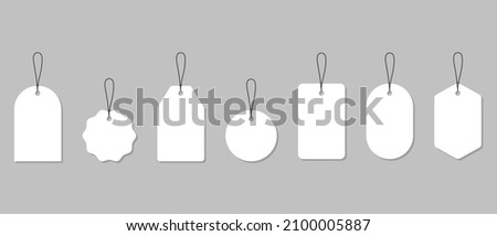 Price tag vector collection. Paper blank labels set Royalty-Free Stock Photo #2100005887