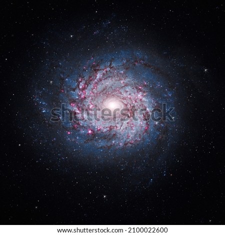 Spiral Galaxy. Abstract space background - Elements of this image furnished by NASA Royalty-Free Stock Photo #2100022600
