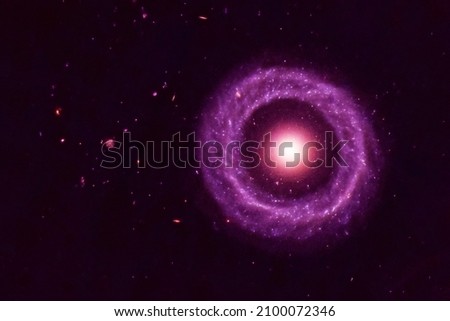 Pink space nebula. Elements of this image furnished by NASA. High quality photo