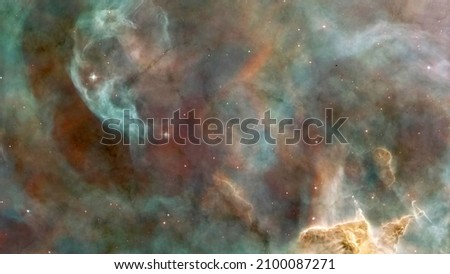 Star birth in the nebula. Open cluster of stars. Elements of this image furnished by NASA