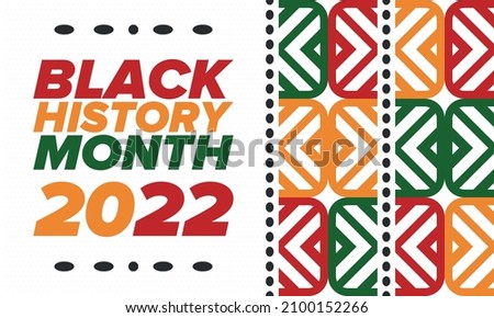 Black History Month. African American History. Celebrated annual. In February in United States and Canada. In October in Great Britain. Poster, card, banner, background. Vector illustration