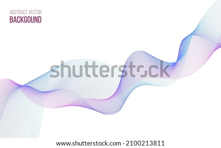 Abstract background with color wave design element. Vector illustration