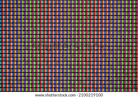 tv panel macro - 4k led technology red green blue pixel - close-up