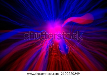 blurry colorful background - lights in motion -  light trails
