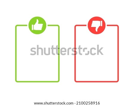 Pros and Cons chart template. Clipart image Royalty-Free Stock Photo #2100258916