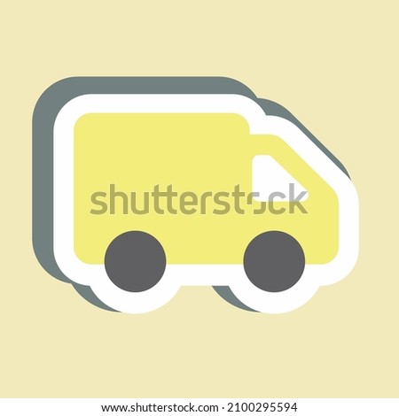 Sticker Toy Truck - Simple illustration,Design template vector, Good for prints, posters, advertisements, announcements, info graphics, etc.