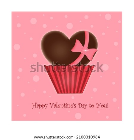 Chocolate Heart - decorated Valentine heart