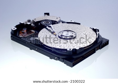 Opened Hard Disk Drive