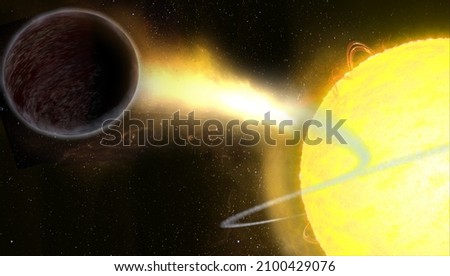 Dark exoplanet eats light rather than reflects it into space. Elements of this image furnished by NASA.