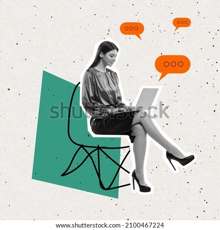 Ideas, aspiration. Young girl, accountant, finance analyst or clerk in office suit using laptop isolated on light background. Concept of finance, economy, professional occupation, business, ad.