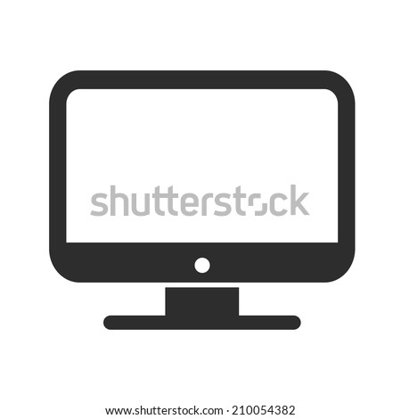 Vector Desktop Computer Icon Royalty-Free Stock Photo #210054382