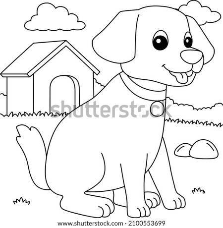 Dog Coloring Page for Kids