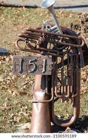 The old musical instrument displayed in the number151 address