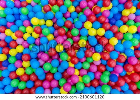 A lot of colorful plastic balls in ball pool