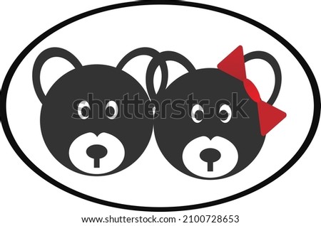 Teddy bear symbol design from Birthday and Party collection