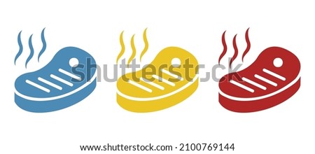 meat icon on a white background, vector illustration