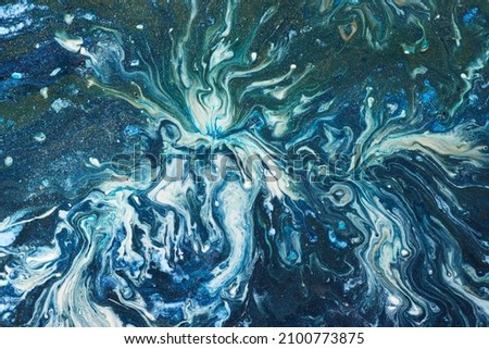 PHOTO of Abstract marble texture of floating paints