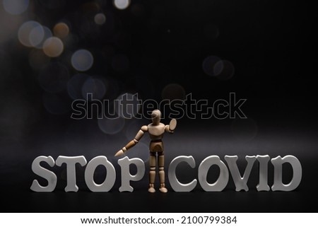 economy and business hits by corona virus. Concept of COVID quarantine and lockdown. Stop covid Royalty-Free Stock Photo #2100799384