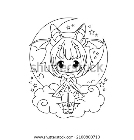 Cute Creepy kawaii Coloring page