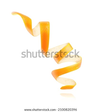 Orange peel round. Vector illustration. Royalty-Free Stock Photo #2100820396