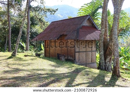bamboo hut on the mountain accommodation natural background