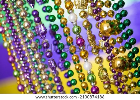 Mardi Gras Bead Colorful Background