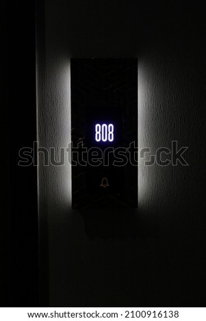 room number board in a hotel