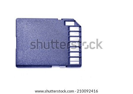 Memory card - Flash card against white background.copy space. (BW)