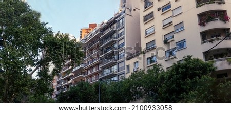 architecture from the streets of Buenos Aires                                Royalty-Free Stock Photo #2100933058