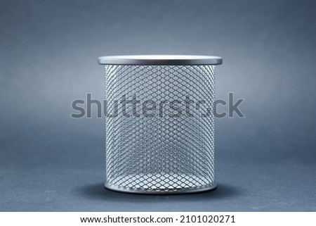 Empty container isolated, office building on a gray background with space for text.